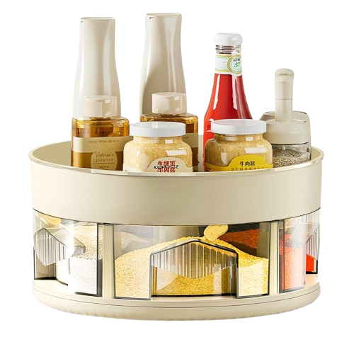 360° Rotating Double Layer Storage Rack