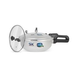 Sk Emerald 2-in-1 Anodized Wok Pressure Cooker & Glass Lid